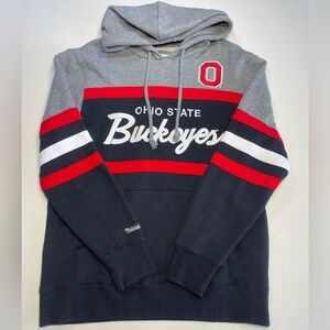 MITCHELL AND NESS OHIO STATE BUCKEYES MENS BLACK HEAD COACH FASHION HOOD